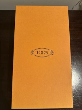 TOD'S Orange Signature Shoe Box with Centered Logo